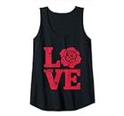 Mujer I Love Pink Flowers I Love Floral Camiseta sin Mangas