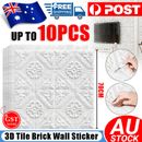 3D Tile Brick Wall Sticker Self-Adhesive Waterproof Foam Panel Home DIY Decor