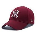 REFFER Unisex Baseball Caps, Comfortable, Stylish Design, Branded with Adjustable Buckle, Summer Caps, Cricket Caps, Gym Caps, Sports Caps for Men's Women's (Maroon Zigzag),Free Size