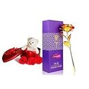 Saugat Traders Love Gifts for Girlfriend- Boyfriend Artificial Red Rose and Love Gift Box with Rose and Teddy for Wife-Fiancee-Valentine Day-Birthday-Anniversary, Artificial Flora