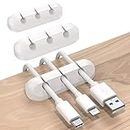SOULWIT® Clips de Soporte de Cable Mejorados, 3 Pcs Autoadhesivo Organizador de Cable, Clips para Cables Duraderos para la Gestión de Cables de Carga USB de Escritorio
