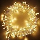 DesiDiya® 35 Feet Long LED Power Pixel Serial String Light, 360 Degree Light in Bulb | Copper Led Pixel String Light for Home Decoration,Diwali,Christmas(Warm White) Pack of 1