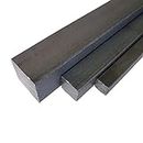 B&T Metall Acier carré 12 x 12 mm ST 37 laminé, noir – Longueur env. 1 m (1000 mm +0/-3 mm)