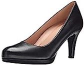 Naturalizer Womens Michelle Classic High Heel Pump,Black Leather,8.5 Wide
