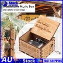 AU Wooden Elegant Music Box Exquisite Retro Musical Box for Friends Kids Boys Gi