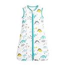 Baby Sleeping Bag Swaddle for Newborns Infant Toddlers Unisex Sleeveless Baby Boys Girls SleepSack with Zip For Easy Nappy Changing Cute Natural Cotton Summer, 0.5 TOG, 0-24M Dinosaur 12-24 Months