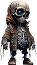 Pipihome Cool Skeleton Figurines, 2023 New Resin Crafts Cute Statue Skeleton Memorial, Collectible Halloween Decoration for Home Office Desk (skull doll A)