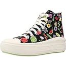 Converse Women Chuck Taylor All Star Move Mid Top Printed Canvas Flatform Sneakers | Black | 4 UK