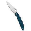 Spyderco Police 4 Lightweight Knife with K390 Premium Stainless Steel Blade with Durable Blue FRN Handle - SpyderEdge - C07FS4K390