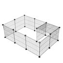 12 Panels Pet Playpen Metal Dog Playpen for Small Animal Puppy Rabbit Pigs Fence