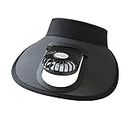 AMLESO Sun Visor Hat with Fan, Fan Visor Hat Summer Cooling Fan Hat for Camping Outdoor Sports, Black