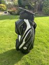 Motocaddy Deluxe Golf Cart Bag - 14 Way Dividers + Putter Well - Black/Silver
