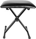 SaveOnMany Keyboard Bench-Piano Bench Seat with Height Adjustable and Rubber Feet, X Style Folding Chair with Padded, and Comfortable for Musicians and Performers of All Levels