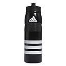 adidas unisex adult 750 Ml (28 Oz) Stadium Refillable Plastic sports water bottles, Black/White, One Size US