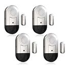 4 Pcs Door Alarm/Window Alarm, Home Wireless Door Sensor for Kids and Elderly Safety, 120DB Anti Theft Security Magnetic Sensor Door Alarms, Suitable for Home, Cabinet, Business, Dorm, RV and Office