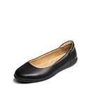 DREAM PAIRS Women’s Comfortable Ballet Dressy Work Flats, Round Toe Slip on Office Shoes,Size 7.5,Black,SDFA2312W