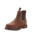 Ariat Groundbreaker Chelsea Waterproof Steel Toe Work Boot – Men’s Leather Boots, Dark Brown, 11