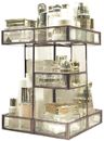 360 Degree Rotation Perfume Tray/Glass Organizador De Perfumes/Antique Counterto