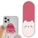 Regor Tabletop Finger Grip & Mobile Holder Mobile Stand Phone Holder for Hand & Mobile Back Holder Grip Great for Selfie & Works as iPhone Stand & Android Phone Stand - Fluffy Cat