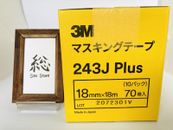 3M Japan 243J Plus Masking tape Automotive refinish Width range 18mm BOX 70rolls