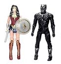WOW Toys - Delivering Joys of Life|| Pack of Panther and Wonder Girl Super Hero Action Figures, Titan-Justice Series, Multicolour