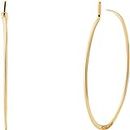 Michael Kors Premium - Boucles d'oreilles créoles en argent sterling doré pour femme MKC1409AA710