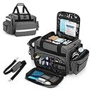 Damero Professional Medical Bag Empty, First Responder Trauma Bag with Detachable Dividers for Home Health Care, EMT, EMS, Gray(Bag ONLY)