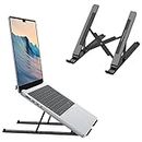Laptop Stand, OMOTON Laptop Stand for Desk Ergonomic 7-Levels Angles Adjustable Computer Stand, Portable ABS Laptop Riser Holder Compatible with All Laptops and iPad（10-15.6"）