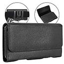 BECPLT iPhone SE2 8 7 6 6s Holster Case, Nylon Case Holster Belt Case with Clip/Loops Belt Pouch Holder for Apple iPhone SE 2020 8 7 6 6s (Fits w/Thin case on) - Built in ID Card Slot (Nylon-Black)