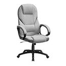 SONGMICS, Ergonomic Swivel Chair, Adjustable Height, for Office, Telework, with Silent Castors, Dove Grey OBG022G11, 28.7" L x 27.6" W x (44.1"-48" H)