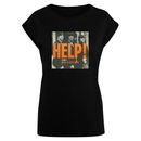 T-Shirt MERCHCODE "Merchcode Damen Ladies Beatles - Album Help T-Shirt" Gr. L, schwarz (black) Herren Shirts Print