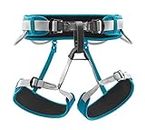 Petzl CORAX Harness - Versatile & Fully Adjustable Rock Climbing, Ice Climbing, & Mountaineering Harness - Turquoise - Size 2