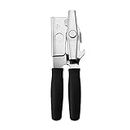 Swing-A-Way Portable Can Opener, Features an Ergonimic Handle for Optimal Comfort, and Built-in Bottle Opener for a 2-in-1 Tool, Durable Cutting Wheel, White