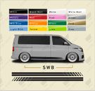 Fits VW T5 T6 Transporter SWB - Side Stripe Vinyl Decals Camper Graphic Stickers