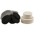 Super Sliders 3 1/2 and 5" Reusable 2-in-1 Furniture Carpet Sliders with Hardwood Socks - Slide Items Easily Without Damage Across Any Surface, Beige (8 Pieces)