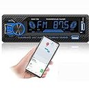 Bluetooth Car Stereo, AM FM Radio Receiver, Vehicle Navigation Location, Audio Record, Voice Assistant, APP Control, Dual USB/SD/AUX Port, Support MP3/WMA/WAV, Car Multimedia Player, Remote Control