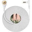 Grounding Cord Earthing Cord Wire 16.4 ft Replacement Cord for Earth Grounding Mats Pads Sheets Pillowcases Universal High Continuity Earth Connected Cord Snap Connect Grounding Cable (Gold Wire)