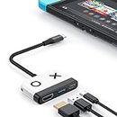 Switch Dock pour Nintendo Switch OLED, Adaptateur TV 3 en 1 avec HDMI 4K, Port USB 3.0, Charge de Type C 100W, Station d'accueil Portable de Voyage, pour Samsung Dex S21, MacBook