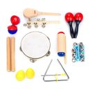 16Pcs Toddler Musical Instruments Set Wooden Percussion Instruments Toy for Kids