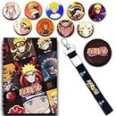 Anime Naruto Notebook Cloak Set Dragonball Dbz Comics Ki Dukan Diary Notepad A5 Size 160 Pages Unrulled Naruto Keychain Stickers Badge