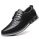 Mens Oxford Orthopedic Leather Shoes Business Luxury Dress Sneakers Office Walking Moccasins Flats Shoes Black