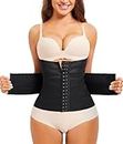 Gotoly Waist Trainer for Women Shapewear Tummy Control Body Shaper Slimming Girdle Postpartum Support Recovery Belly Black