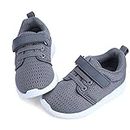 HIITAVE Toddler Boy Shoes Casual Tennis Shoes Girls Breathable Sneakers for Trail Running,Fall Drak Grey/White 7 M US Toddler