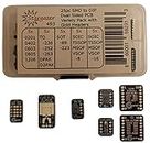 Stargazer 25 Piece Dual Sided SMD to DIP Variety Pack with 40 Fitted Gold Plated Headers [SOIC/TSSOP-8/16, DPAK, D2PAK, SOT-23, SC-59, TO-236, TO-252, TO-263, SOT-89, SOT-223, 0405, 0603, 0805,1206]