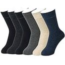 7DayOtter 98% Cotton Rich Odor Resistant Dress Socks for Husband Business Casual Socks 6Pack