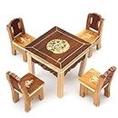 Craftize Mstore Wooden Cute Dollhouse Table and Chair Set for Kids