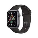 Apple Watch SE (GPS, 40 mm) Caja de Aluminio Gris Espacial con Correa Deportiva Negra (Reacondicionado)