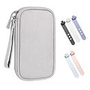 6 Pcs Electronics Travel Organizer, Travel Cable Organiser, Waterproof, Large Capacity, Portable, with Lanyard, for Usb Drive, Cellphone(Grey)