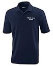 Performance Golf Tees Custom Personalized Text Polyester Short Sleeves Polo Shirts for Men Navy X Large