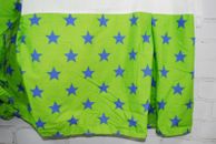 Little Miss Mismatched Komboze Twin Bed Skirt STAR PRINT Blue Green 100% Cotton